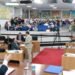 Vereadores durante sessão da Câmara de Rio Preto antes do recesso, com 304 projetos pendentes de votação.