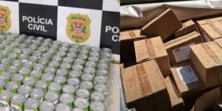 POLÍCIA APREENDE MAIS DE 2,6 MIL LATAS DE SARDINHA FURTADAS NO INTERIOR DE SP
