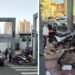 Acidente entre carro e moto no cruzamento da avenida Bady Bassitt em Rio Preto.