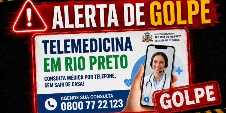 ALERTA DE GOLPE: TELEMEDICINA DA PREFEITURA DE RIO PRETO É GRATUITA