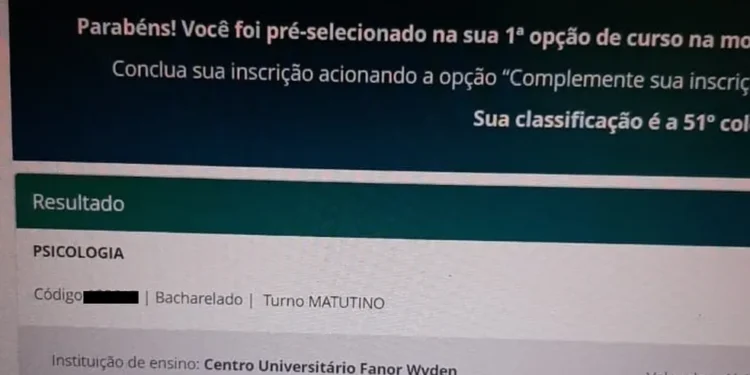 MEC DIVULGA RESULTADO