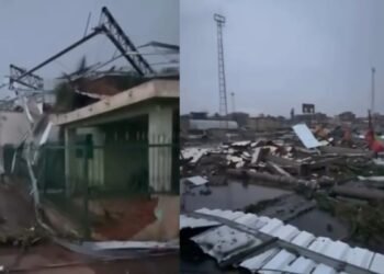 CENÁRIO DE TERROR: VENTO FORTE DEVASTA CIDADE E MOBILIZA DEFESA CIVIL