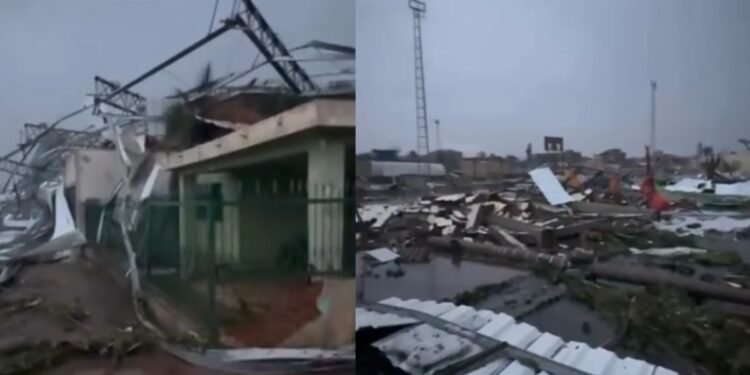 CENÁRIO DE TERROR: VENTO FORTE DEVASTA CIDADE E MOBILIZA DEFESA CIVIL