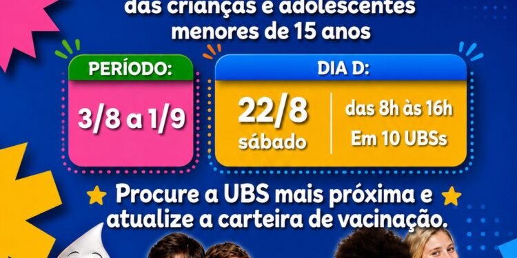 Secretaria de Saúde de Rio Preto inicia campanha de multivacinação para atualizar carteiras vacinais de crianças e adolescentes
