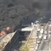 Caminhão-tanque pega fogo na Avenida Aricanduva, em São Paulo
