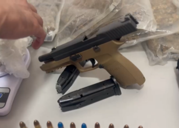 JOVEM É DETIDO COM PISTOLA 9 MM, DROGAS E MUNIÇÕES EM MIRASSOL